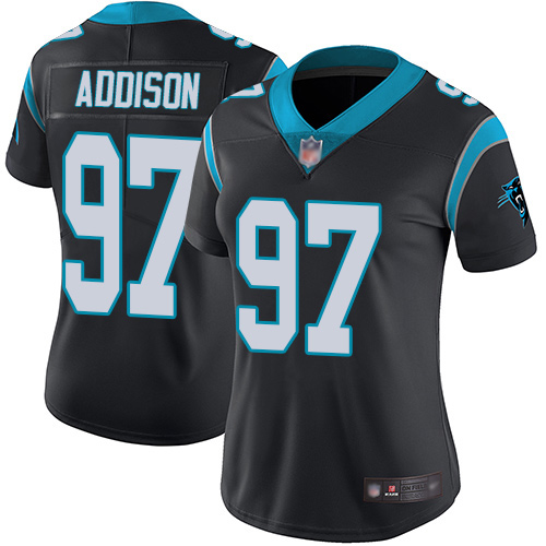 Carolina Panthers Limited Black Women Mario Addison Home Jersey NFL Football #97 Vapor Untouchable->youth nfl jersey->Youth Jersey